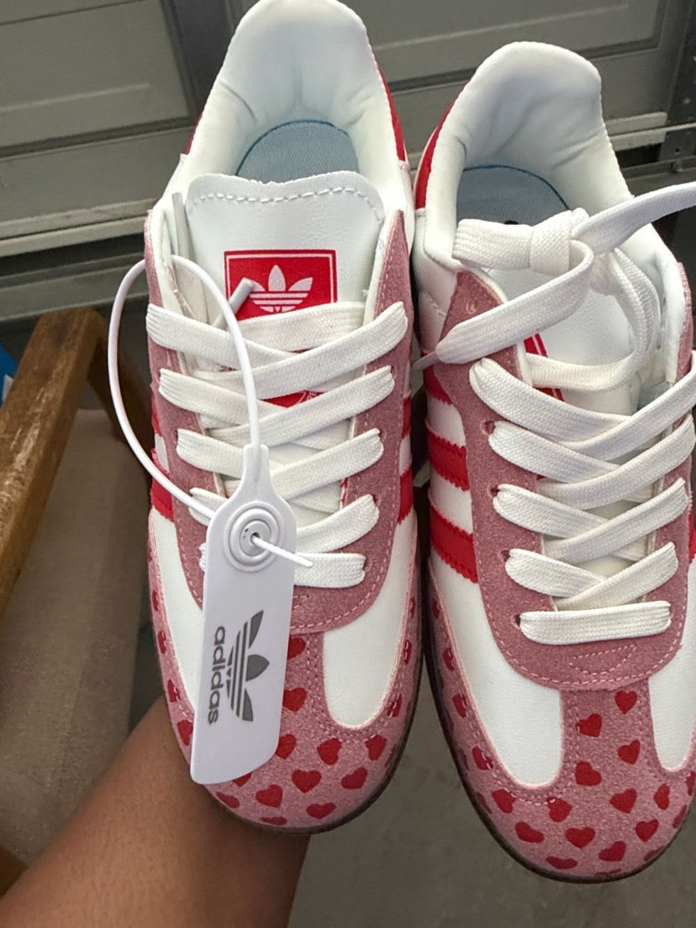 adidas White, Pink & Red Campus-Style Sneaker